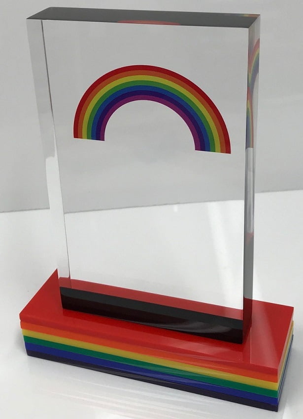 Acrylic Rainbow Award on Rainbow Base