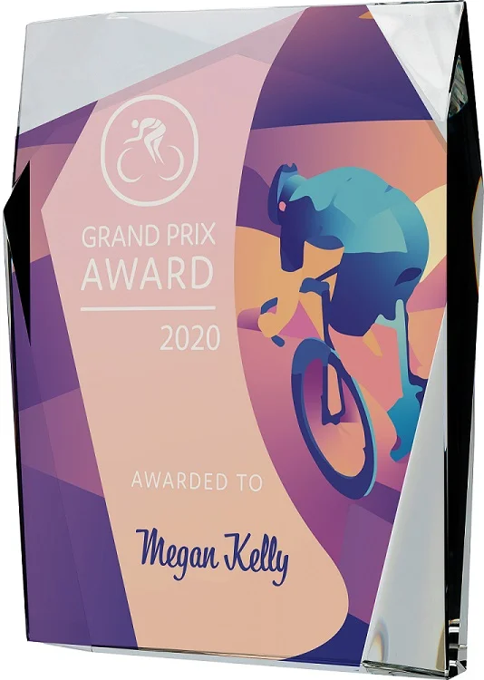 Faceted Crystal Rectangle Block Award