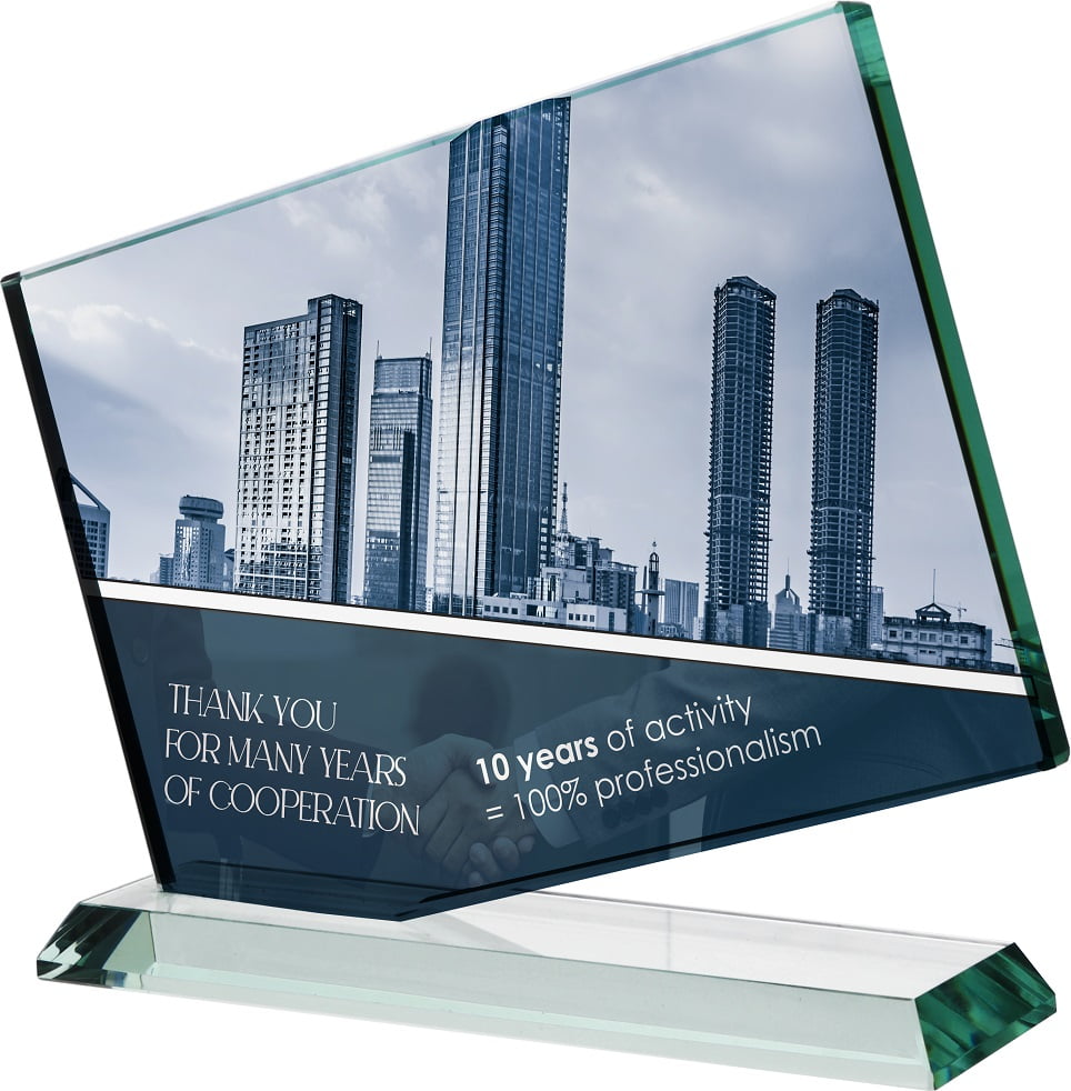 Jade Glass Rectangle Award