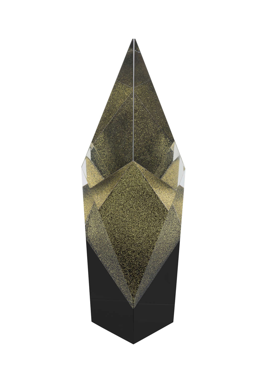 Gold Glitter Crystal Award
