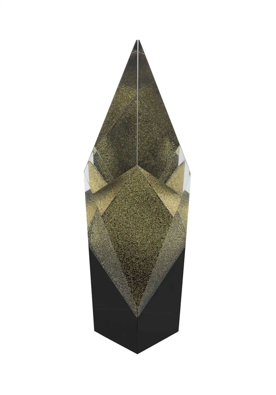 Gold Glitter Crystal Award