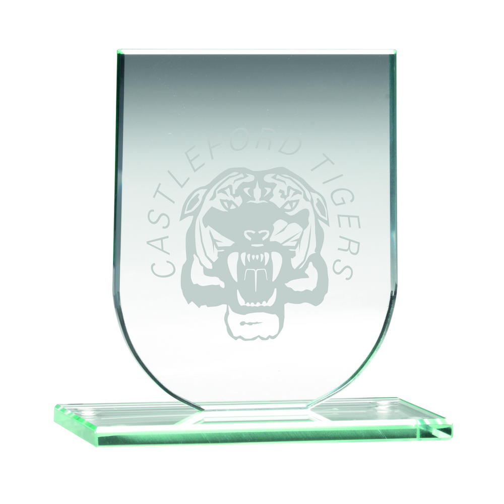 Jade Glass Shield Plaque