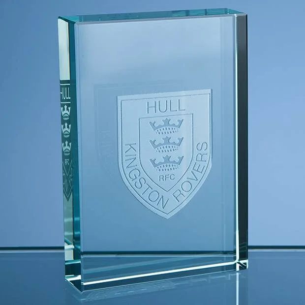 Jade Glass Rectangular Paperweight