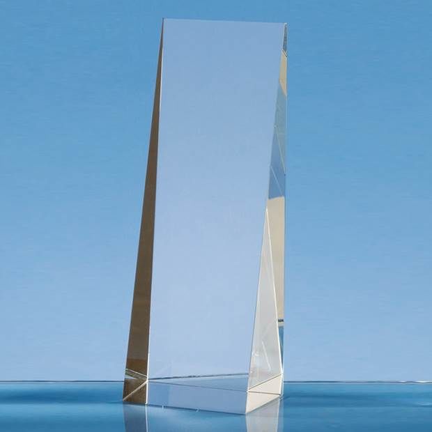 Optical Crystal Wedge Rectangle Award