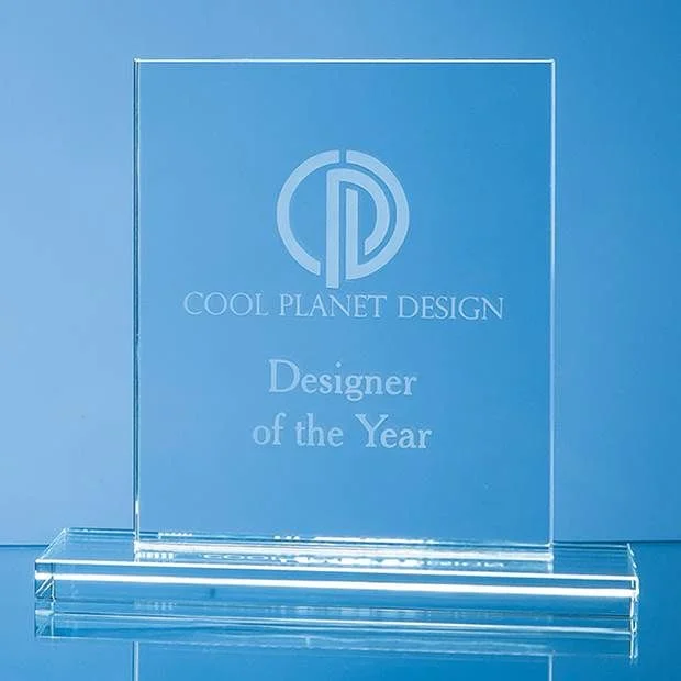 Clear Glass Rectangle Award