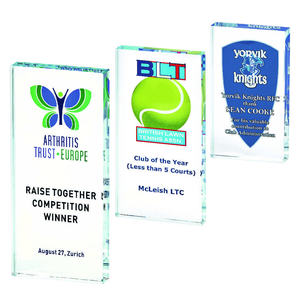 Clear Glass Rectangular Stand (Colour Printed)