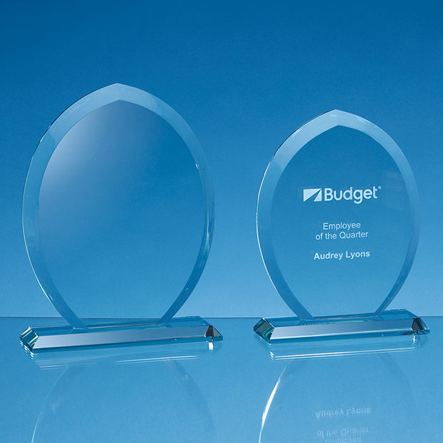 Jade Glass Tear Drop Award