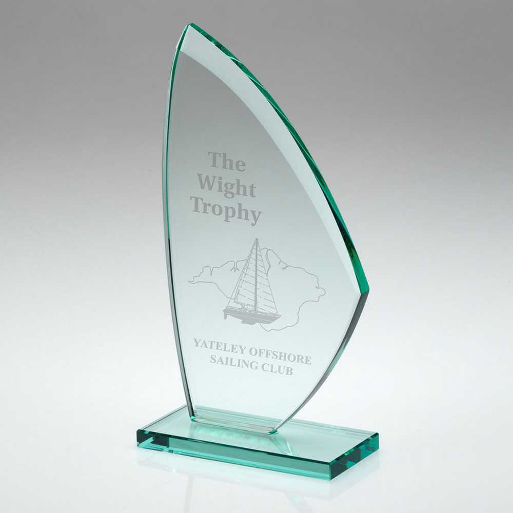 Jade Glass Sail Plaque